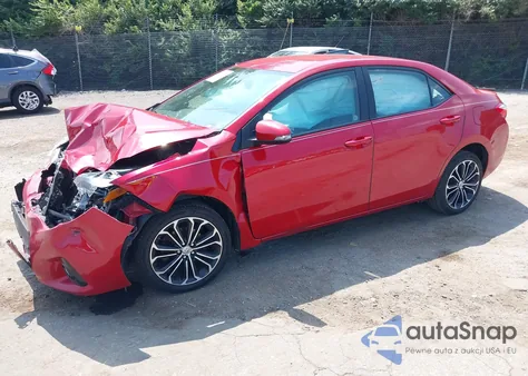 2016 Toyota Corolla S Plus z USA, uszkodzony, nr VIN 2T1BURHE9GC557233
